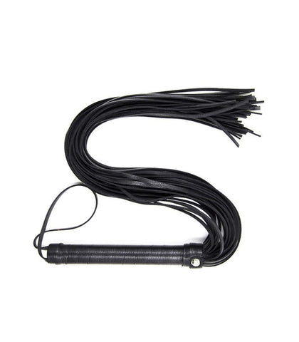 Berlin Baby Long Faux Leather Bondage Flogger 63cm Impact Play Adult Toy - Whips And Crops