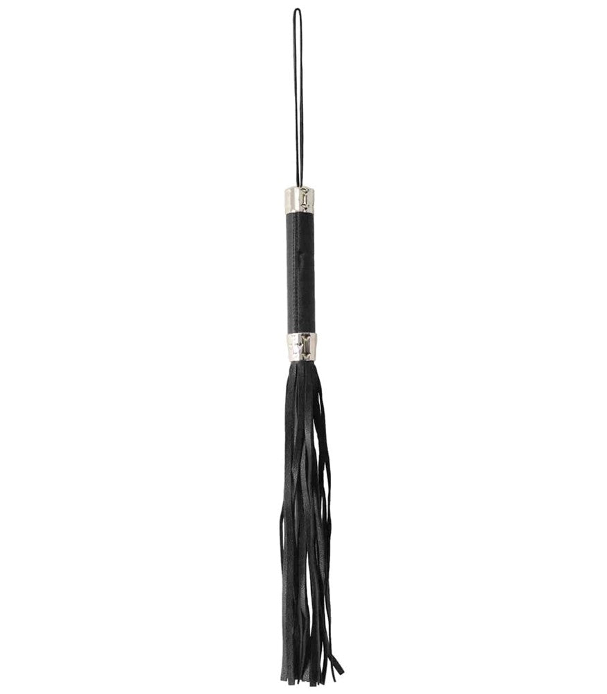 Berlin Baby Metal Tipped BDSM Play Heart Flogger - Black - Whips And Crops