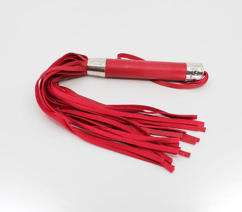 Berlin Baby Metal Tipped BDSM Play Heart Flogger with Silver Heart Ferule - Whips And Crops