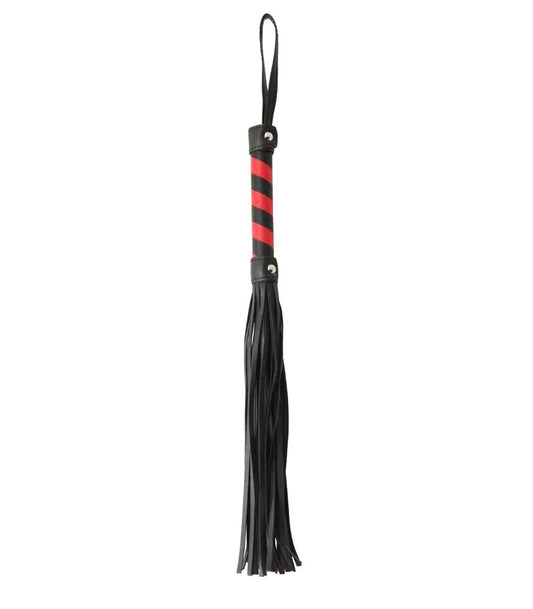 Berlin Baby Bladk and Red Striped BDSM Flogger - Default Title - Whips And Crops