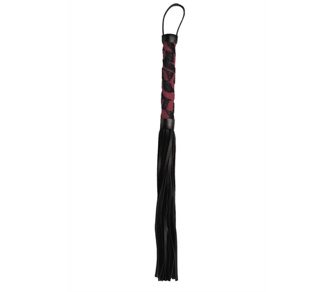 Berlin Baby Animal Print Bondage Flogger with Textured Faux Fur Handle - Whips And Crops