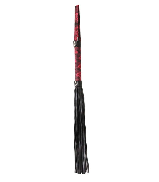 Berlin Baby Red Jacquard Print Fetish Flogger - Default Title - Whips And Crops