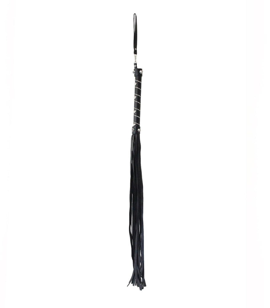 Berlin Baby Chain Handle BDSM Play Flogger - Black - Whips And Crops