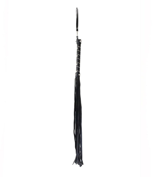 Berlin Baby Chain Handle BDSM Play Flogger - Black - Whips And Crops