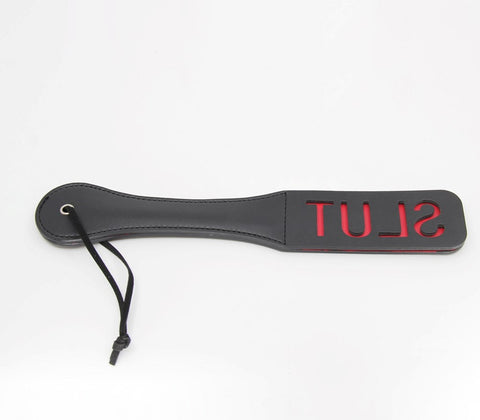 Berlin Baby Slut Cut Out Design Bondage Paddles Dual Cut Tawse Impact - Paddles And Slappers