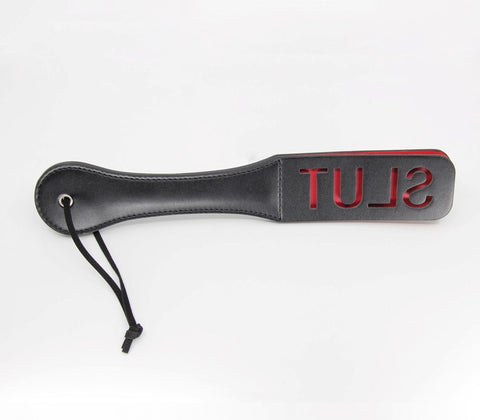 Berlin Baby Slut Cut Out Design Bondage Paddles Dual Cut Tawse Impact - Paddles And Slappers