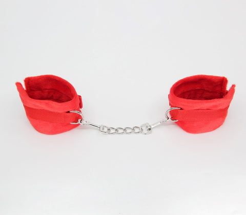 Berlin Baby Plush Bondage Cuffs With Webbing Hook Soft Restraint Cuffs - Cuffs And Restraints