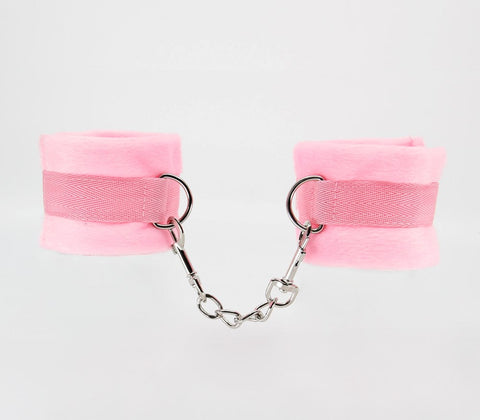 Berlin Baby Plush Bondage Cuffs With Webbing Hook Soft Restraint Cuffs - Cuffs And Restraints