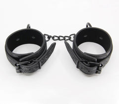 Berlin Baby Black Lace Printed Wrist Restraints - - Cuffs And Restraints