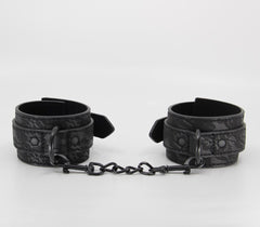 Berlin Baby Black Lace Printed Wrist Restraints - Default Title - Cuffs And Restraints