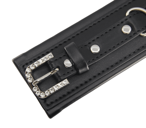 Berlin Baby Diamante Buckle Bondage Wrist Cuffs Luxury Restraint - Cuffs And Restraints