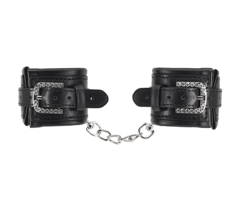 Berlin Baby Diamante Buckle Bondage Wrist Cuffs Luxury Restraint - Cuffs And Restraints