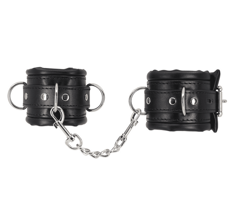 Berlin Baby Heavily Padded Wrist Restraints with Lockable Buckles Chain - Cuffs And Restraints