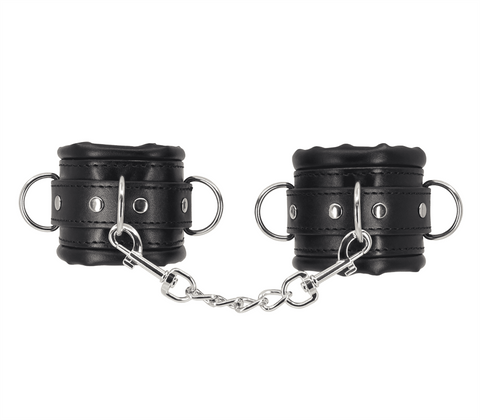 Berlin Baby Heavily Padded Wrist Restraints with Lockable Buckles Chain - Cuffs And Restraints