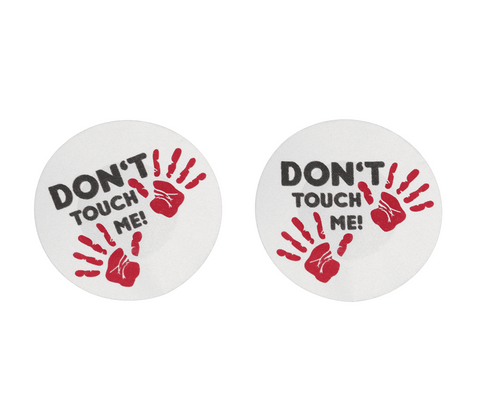 Love In Leather Dont Touch Me Nipple Pasties with Provocative Messaging - Breast and Nipple Toys