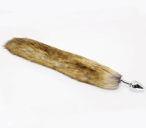 Love In Leather Fox Tail Anal Plug Medium with Enhanced Movement Dynamics - Butt Plugs