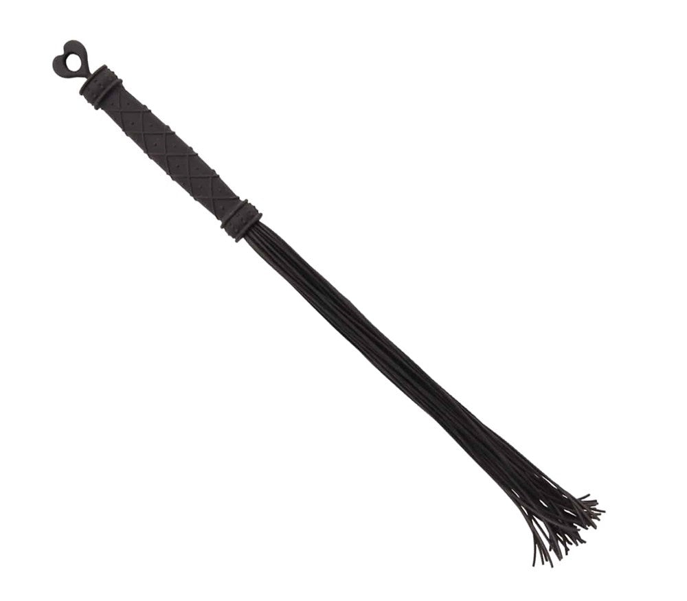 Love In Leather Black BDSM Play Silicone Flogger Impact Play Adult Toy - Default Title - Whips And Crops