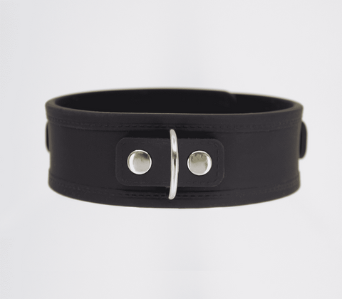 Love In Leather Premium Silicone Collar & Lead Set Heavy Silicone BDSM - Collars and Leads