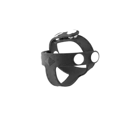 Love In Leather Silicone Male Cock & Ball Divider T Bar Design Adjustable - Cock Rings