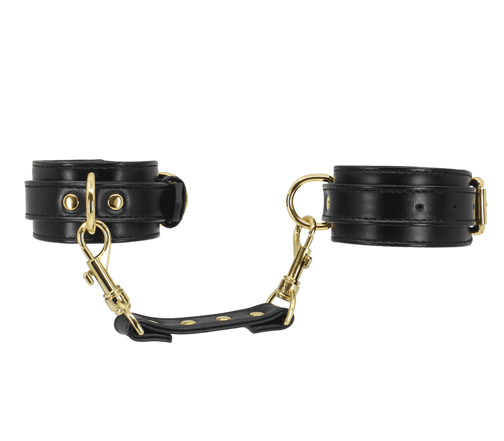 Love In Leather Premium Faux Leather Wrist Cuffs with Padded Comfort Design - - Cuffs And Restraints
