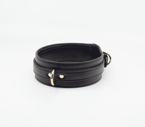 Love In Leather Premium Faux Leather Collar & Lead Set Vegan BDSM Bondage - Collars and Leads