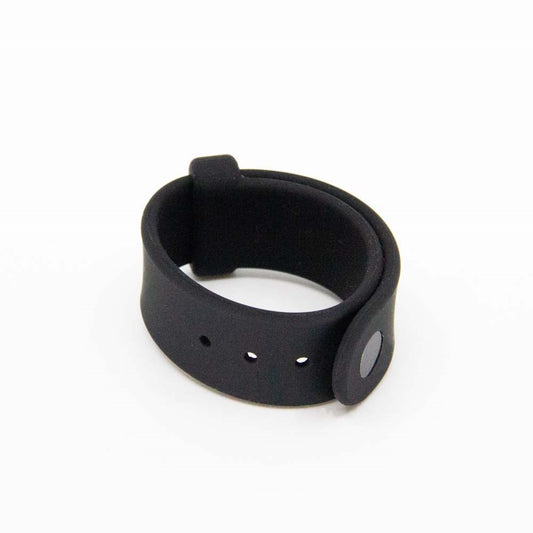 Love In Leather Adjustable Silicone Cock Ring with Five Hole Design - Default Title - Cock Rings