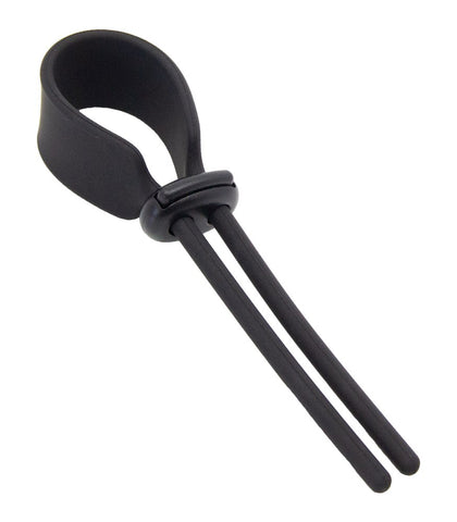 Love In Leather Lasso Style Adjustable Cock Ring with Push Button Slider - Cock Rings