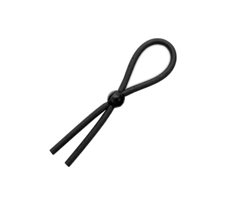 Love In Leather Adjustable Lasso Male Cock Ring with Dual Material Options - Cock Rings