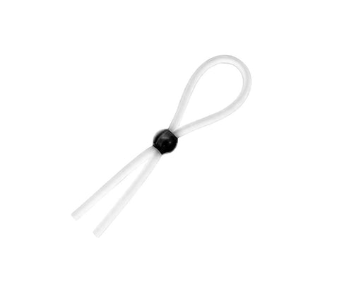 Love In Leather Adjustable Lasso Male Cock Ring with Dual Material Options - Cock Rings