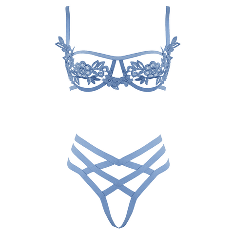 Muse Lingerie Sexy Fetish Bra and Panty Set with Cut Out Design - Her Fetish
