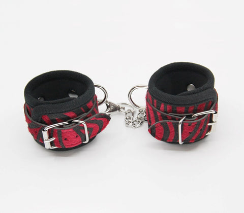 Berlin Baby Animal Print Bondage Wrist Cuffs with Neoprene Comfort - Cuffs And Restraints