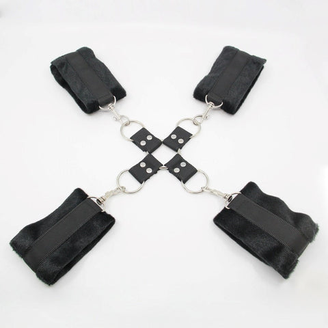Berlin Baby PU Hog Tie Cross Shackle Piece Bondage Restraint Connector - Cuffs And Restraints