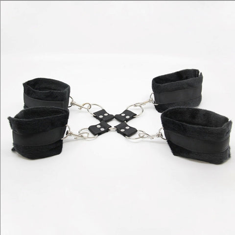 Berlin Baby PU Hog Tie Cross Shackle Piece Bondage Restraint Connector - Cuffs And Restraints