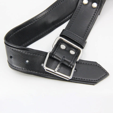 Love In Leather Mens PU Leather Bulldog Brace Chest Harness BDSM Restraint - Cuffs And Restraints