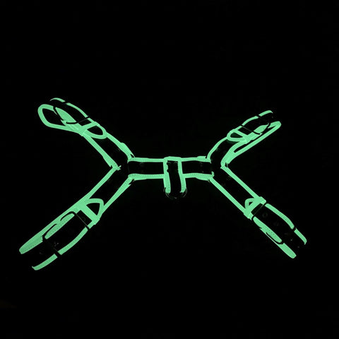 Love In Leather Glow In The Dark Bulldog Brace with Photoluminescent Technology - Cuffs And Restraints