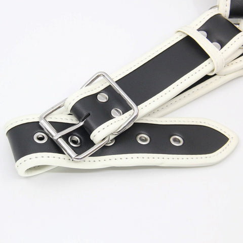 Love In Leather Glow In The Dark Bulldog Brace with Photoluminescent Technology - Cuffs And Restraints