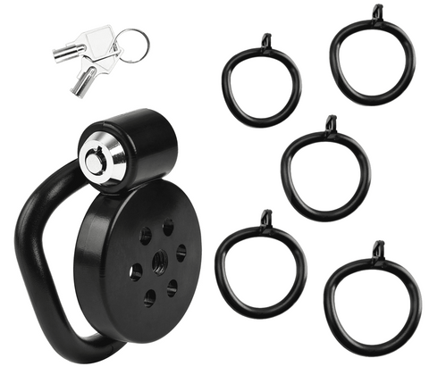 Love In Leather Flat Male Chastity Device Black Revolutionary Flat Profile - Male Chastity