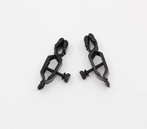 Love In Leather Bullnose Sexy Nipple Clamps with Precision Control - Nipple and Clit Clamps