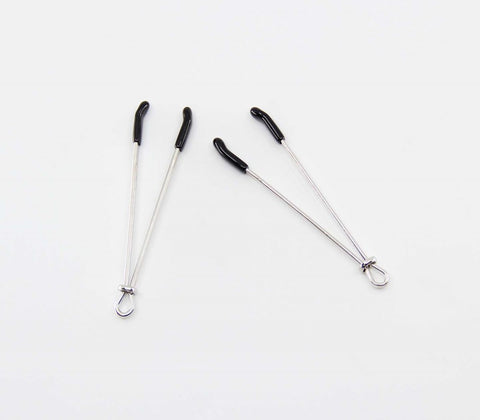 Love In Leather Tweezer Style Nipple Clamps Ultra Featherweight Design - Nipple and Clit Clamps