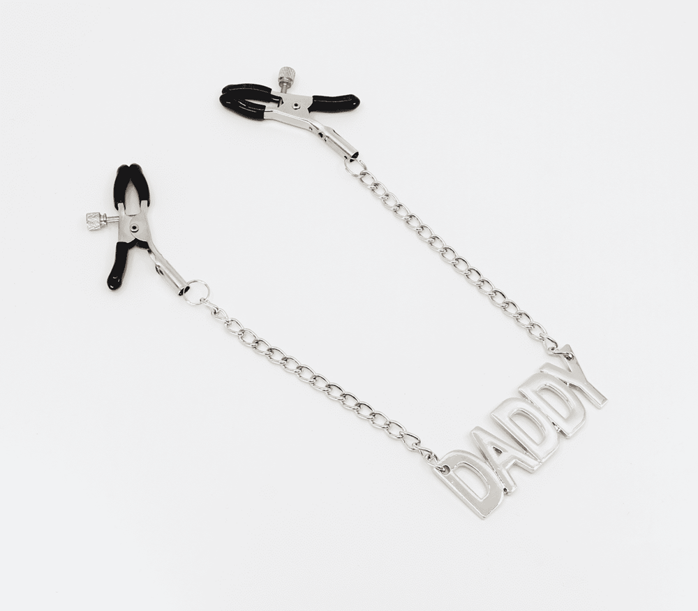 Love In Leather DADDY Written Nipple Clamps with Heavyweight Construction - Default Title - Nipple and Clit Clamps