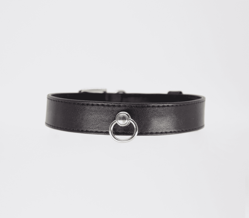 Love In Leather Tipped Bondage Collar & Lead Set Premium Padded BDSM Collar - - Collars and Leads