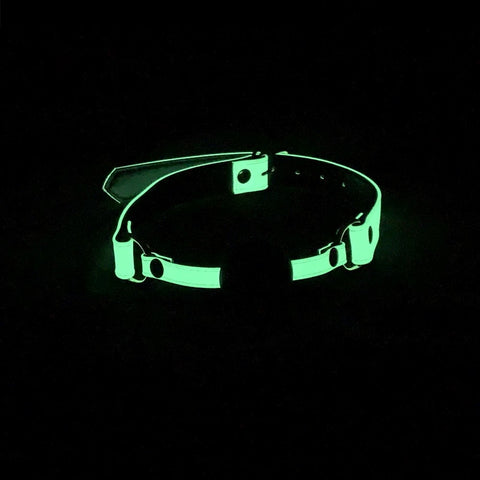 Love In Leather Glow in the Dark Gag With Ball Photoluminescent BDSM Restraint - Bondage Gags and Bits