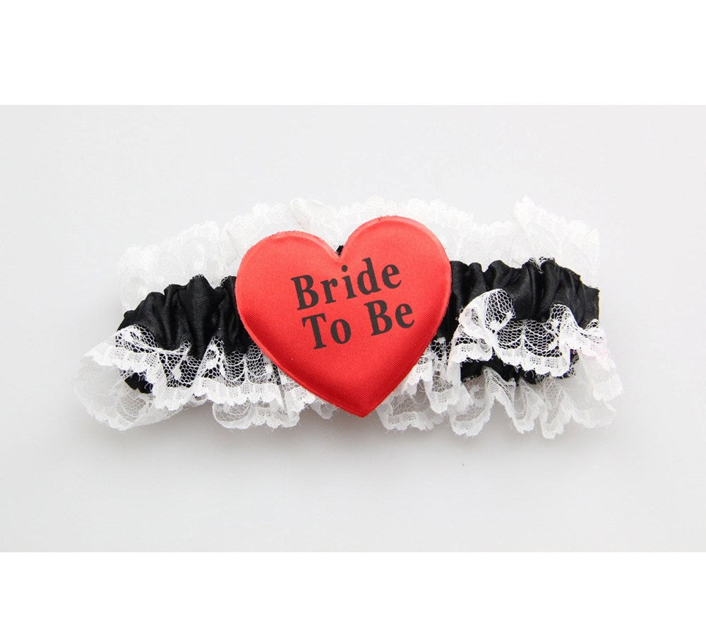 Love In Leather Bride to Be Sexy Leg Garter White Black Pink Bridal - White - Fishnet and Thigh Highs