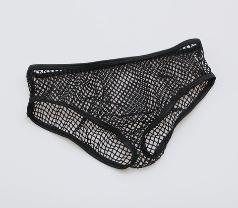 Love In Leather Mens Mesh Sexy Briefs Breathable Semi Sheer Appeal - Mens Briefs And Boxers