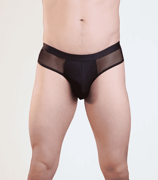 Love In Leather Mens Mesh Bumless Sexy Underwear Breathable Support - S M - Jocks and G-Strings