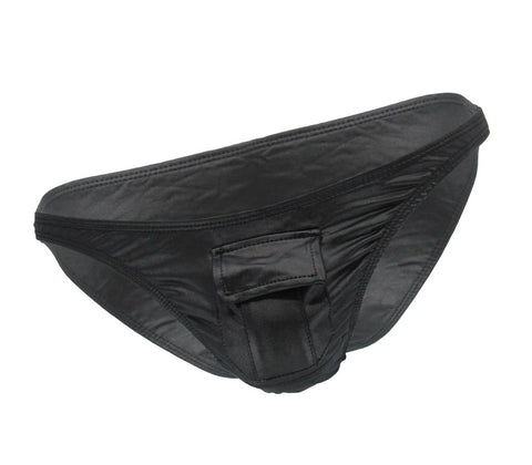 Love In Leather Mens Wet Look Front Pocket Underwear Premium Finish - His Fetish