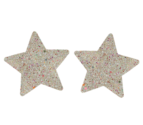 Love In Leather Glitter Star Womens Nipple Covers Brilliant Glitter - Breast and Nipple Toys