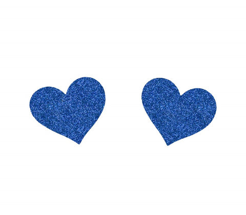 Love In Leather Glitter Heart Womens Nipple Covers Sparkling Romance - Breast and Nipple Toys