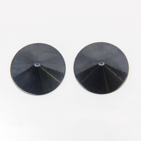 Love In Leather Round Metal Nipple Pasties Premium Metal Construction - Breast and Nipple Toys
