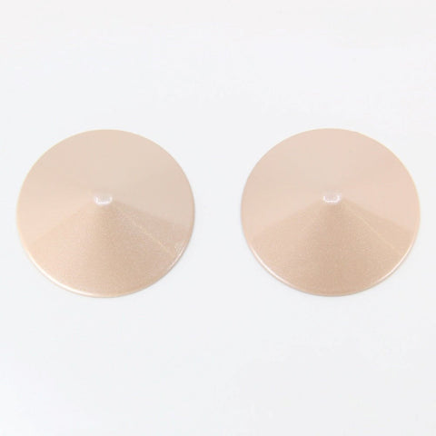 Love In Leather Round Metal Nipple Pasties Premium Metal Construction - Breast and Nipple Toys